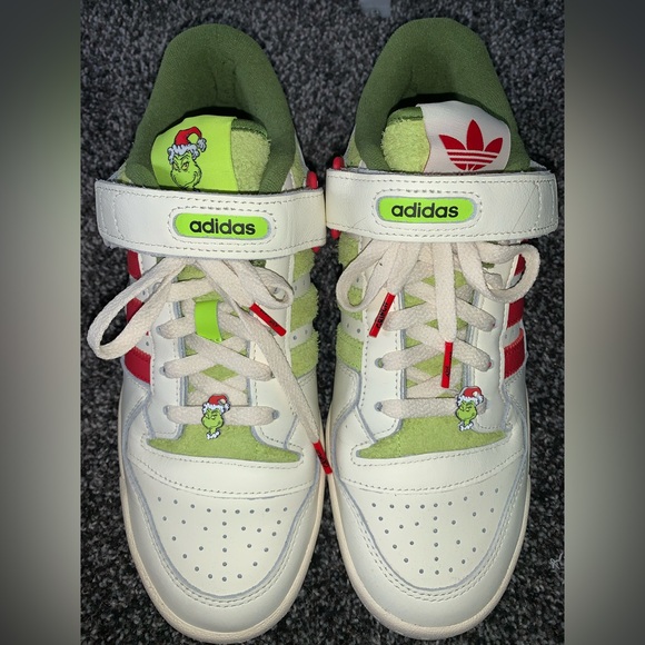 ADIDAS ORIGINALS FORUM LOW X THE GRINCH SHOES CHRISTMAS GIFT BOX BUNDLE - Picture 7 of 13